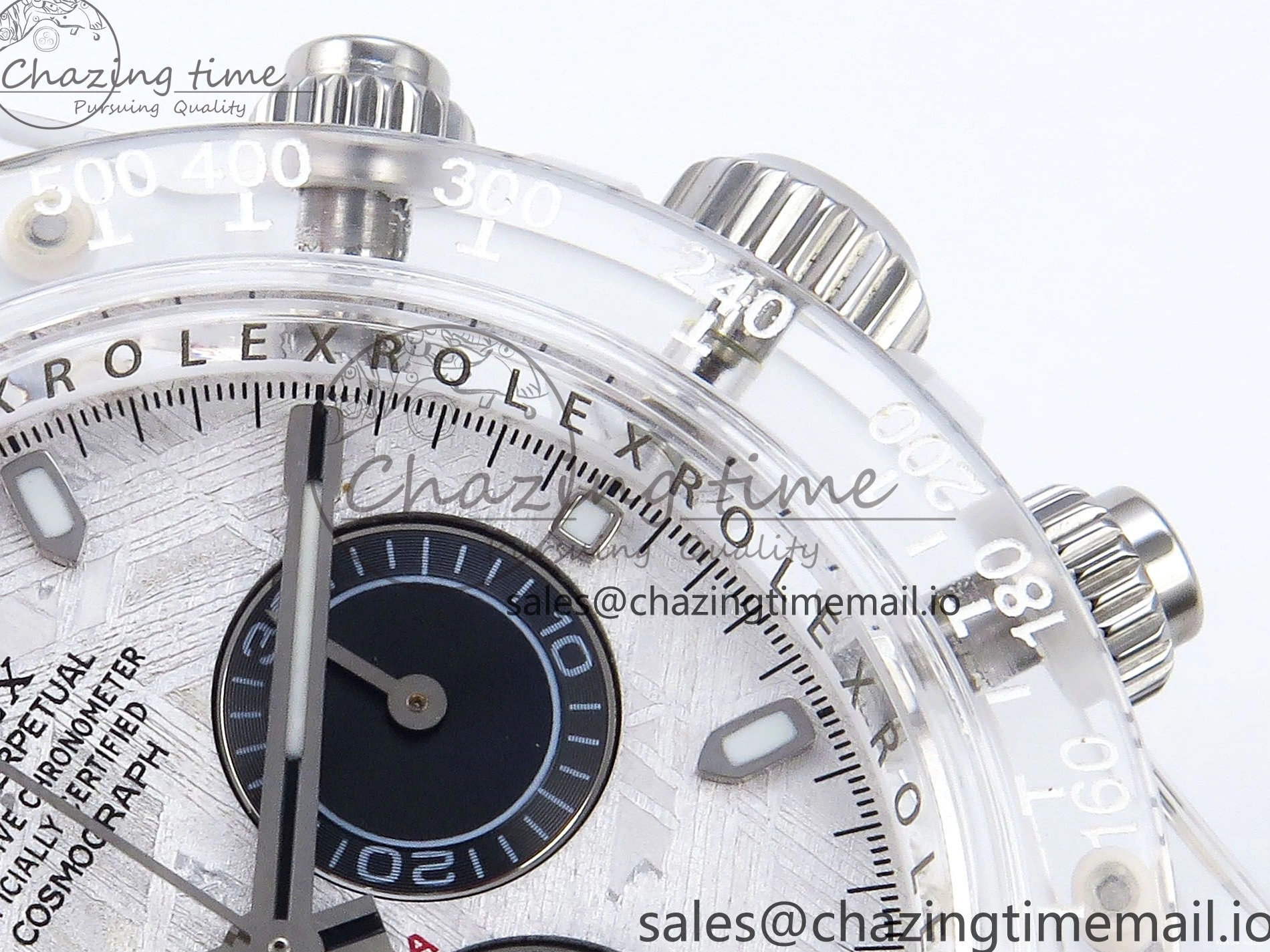 0407 Daytona AET Remould N6F 1:1 Best Edition Meteorite Dial on White Rubber Strap SA TopPick 920